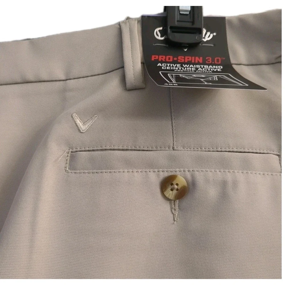 NWT Callaway Pro Spin 3.0 Men's Golf Short 48B Plaza Taupe UPF 50 Active WB Flex